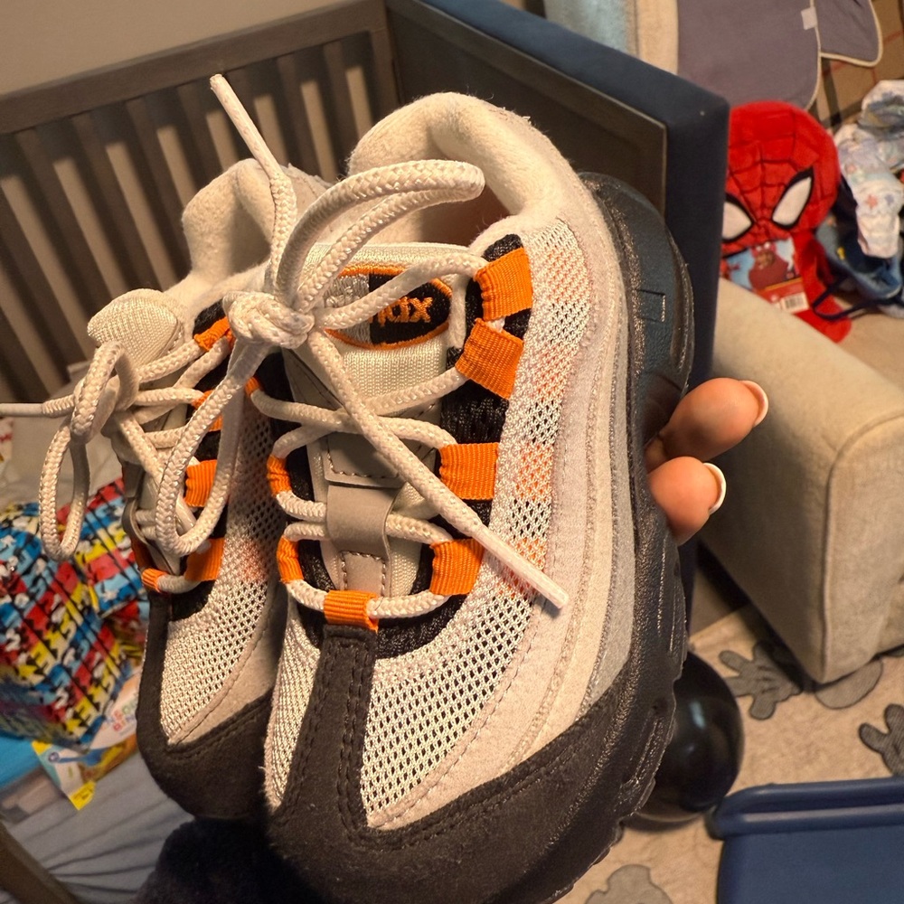 Nike Air Max 95 Kids Sneakers - Black, White, and Orange
